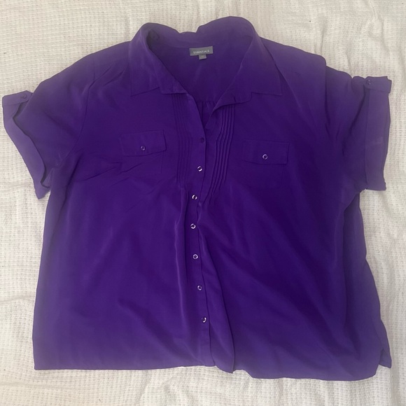 Essentials Rich Purple Blouse - Picture 1 of 3